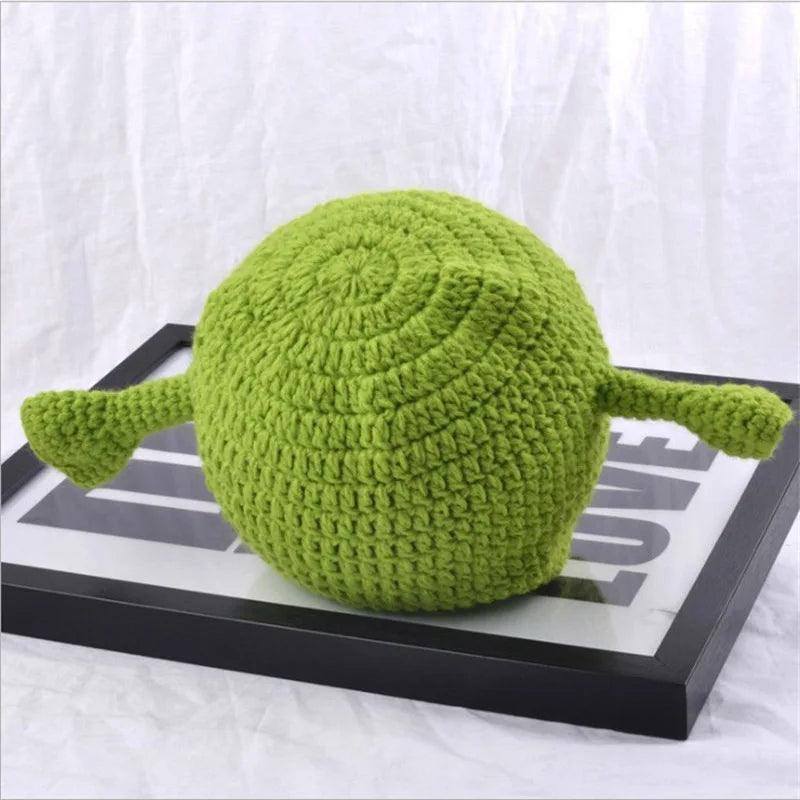 Gorro Divertido Monstro Shrek de Lã - Feito à Mão