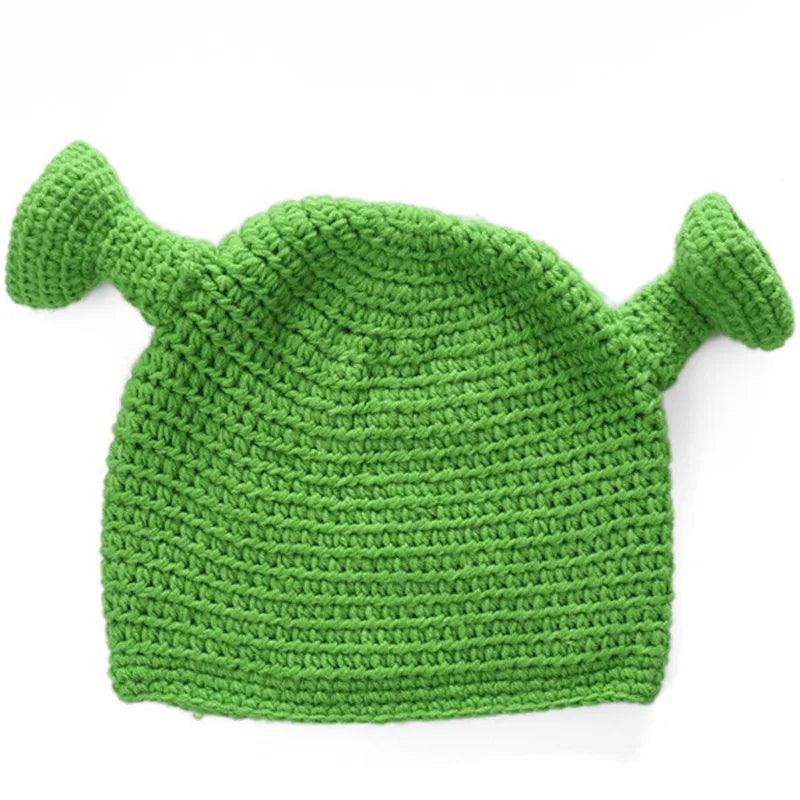 Gorro Divertido Monstro Shrek de Lã - Feito à Mão