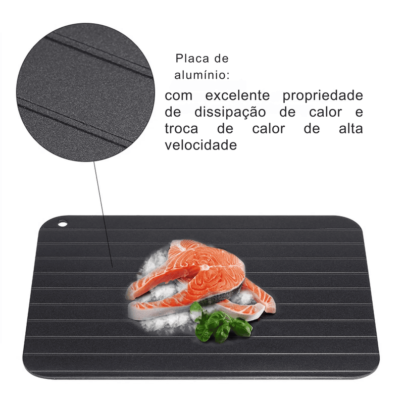 Bandeja de Descongelamento Rápido em Alumínio - Prática para Cozinha