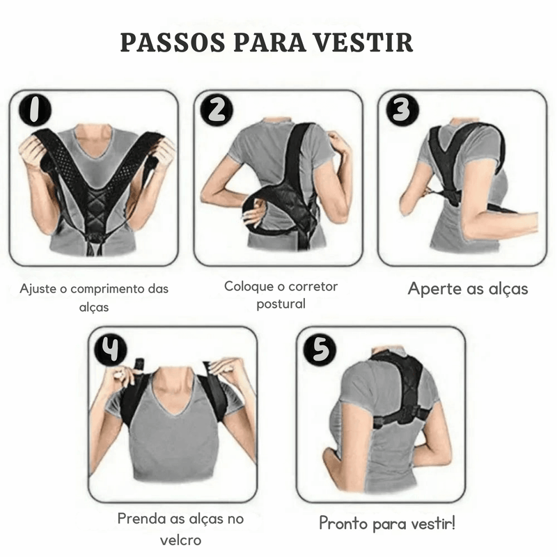 PostureFit - Cinta Correção Postural Unissex Respirável