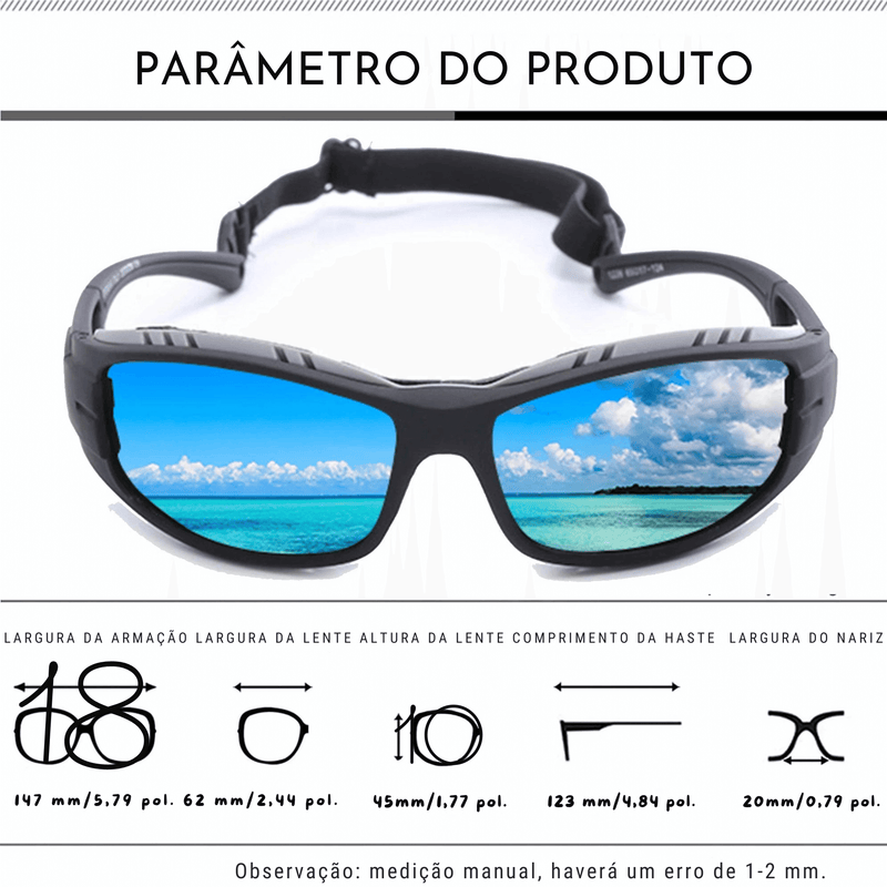 Óculos de Sol Esportivos Polarizados UV400 - Unissex, Ideal para Aventuras